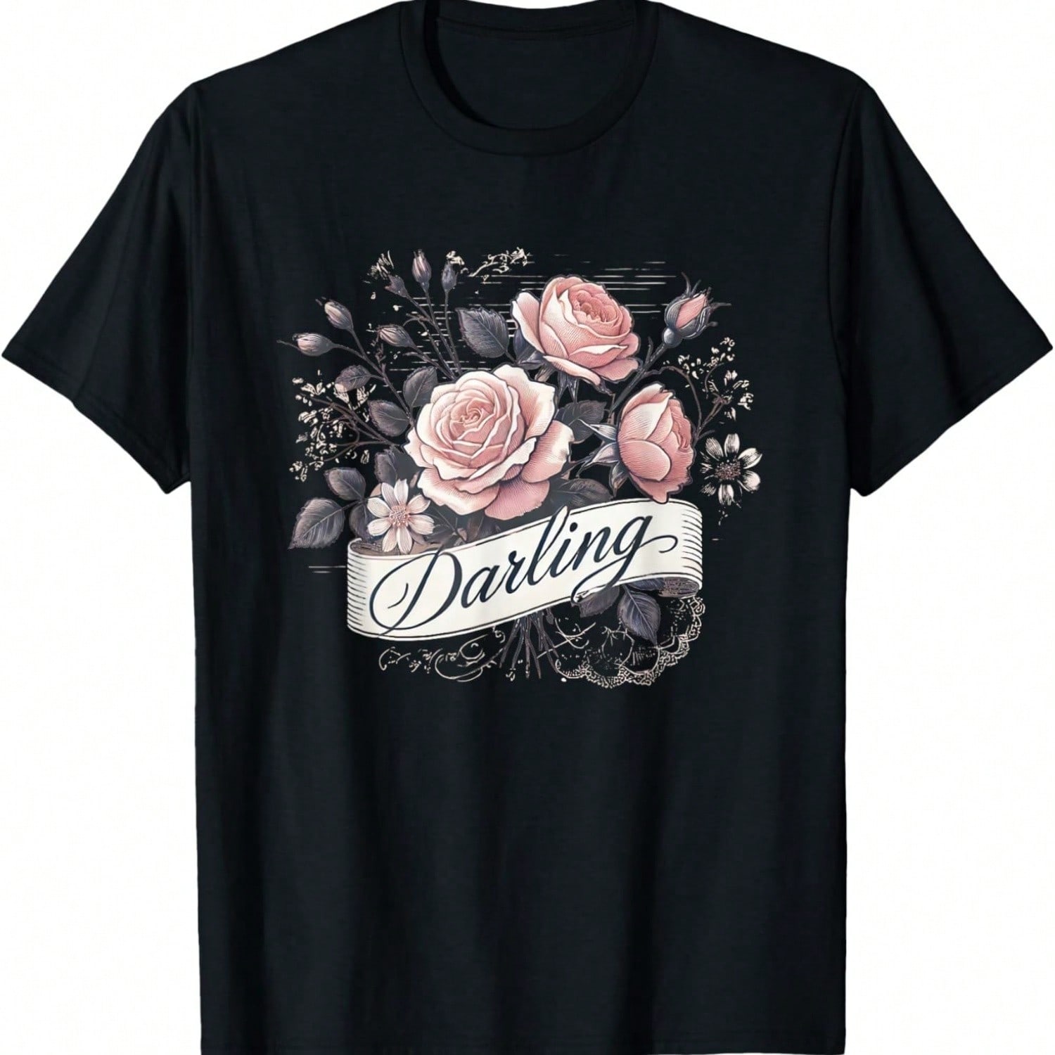 Coquette Love, Floral Butterfly, Heart Bow T-Shirt S разноцветный