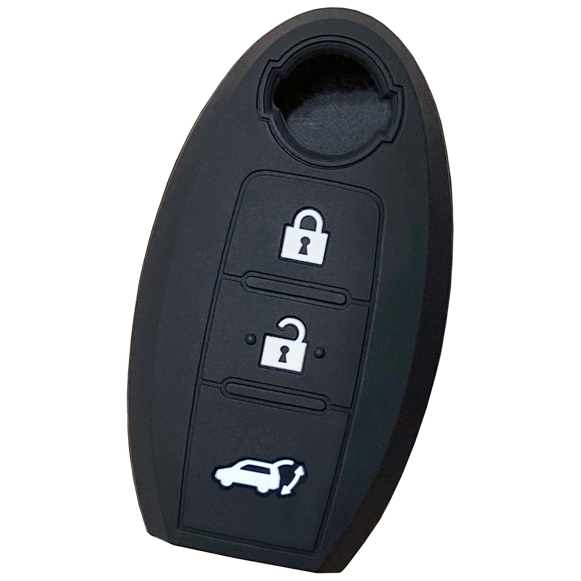 

[IKT] Silicone cover for intelligent keys for Nissan cars 3 buttons black/X-Trail/Cima/Teana/Sylphy/Dualis/Tiida/Bluebird/Murano/Sunny/Livina/etc