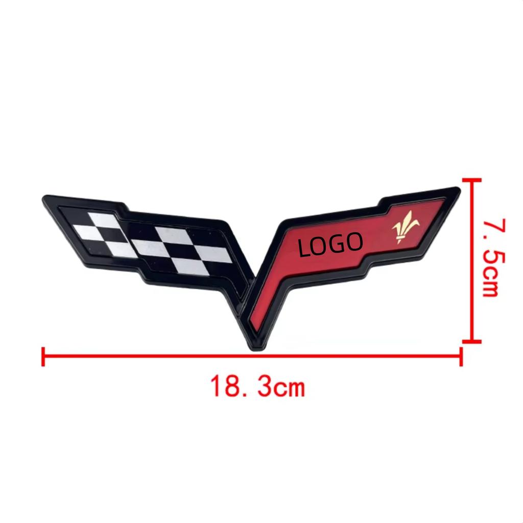 Emblème de Voiture ABS 3D Autocollant Coffre Arrière Capot Avant Badge de Remplacement Décoration Extérieure Pour Corvette C5 C6 C7 C8