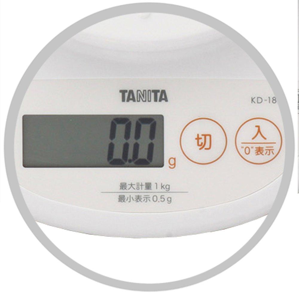 Tanita Digital Cooking Scale, 1kg (0.5g increments), Coconut White, KD-189-WH