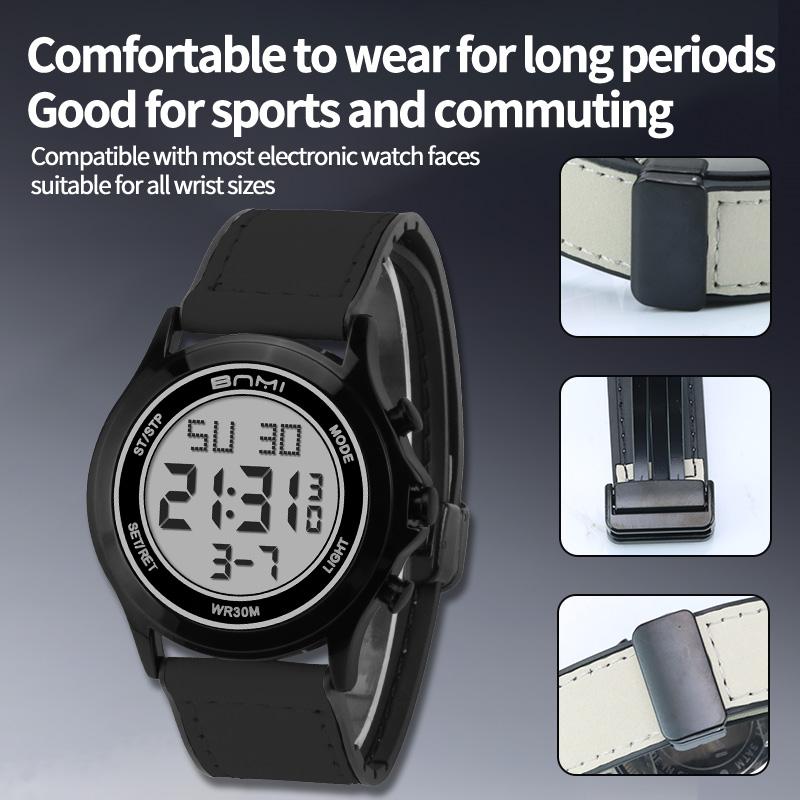 Digital Watches For Man Waterproof Sport Wristwatch Chronograph LED Display Date Week Display Casual Electronic Clock