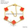 Flower Electroplated Four-leaf Clover Titanium Steel Bracelet Versatile High-end Fashion Jewelry Women's Bracelet