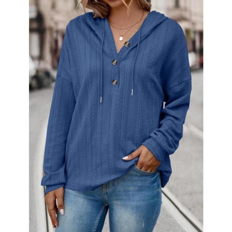 Women Fashion Casual Solid Color Print Hooded Sweatshirts Long Sleeve Pullovers Winter Fall Hoodies