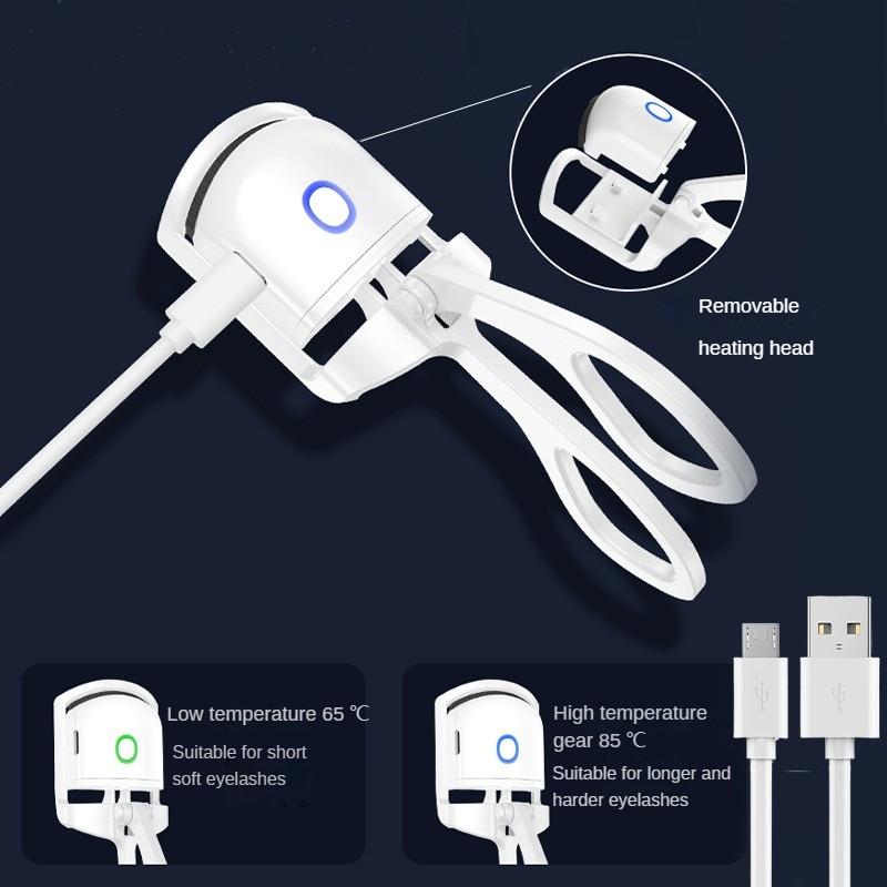 Portable Electric Eyelash Curler Two Gear Heating Long Lasting Shaping Eyelash Curling Tool