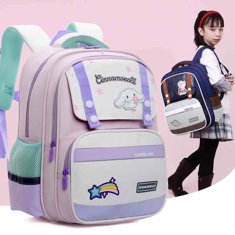 Book Bag New Primary School  Grade School Bag To Reduce the Burden of Spine Protection Large Capacity Backpack Tide