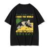 Funny Cheese Devouring Machine Japanese Rat Graphic T-shirt Men Vintage Fashion O-Neck Oversized Casual Streetwear Summer Tee