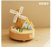 Unisex Beechwood 40-Piece Eco-friendly DIY Multi-Scene Music Box Building Blocks Educational Toy for Kids 2-4 Years Enhancing