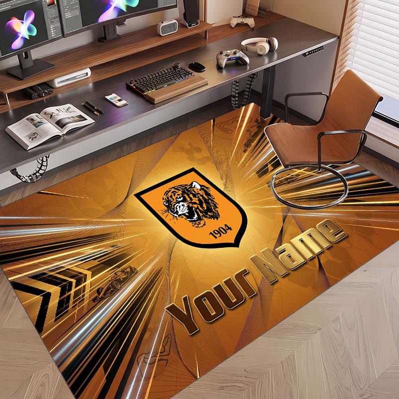 Custom Rug Hull FC Pattern Print Name Text Soft Non‑Slip Floor Carpet for Home Indoor Decoration