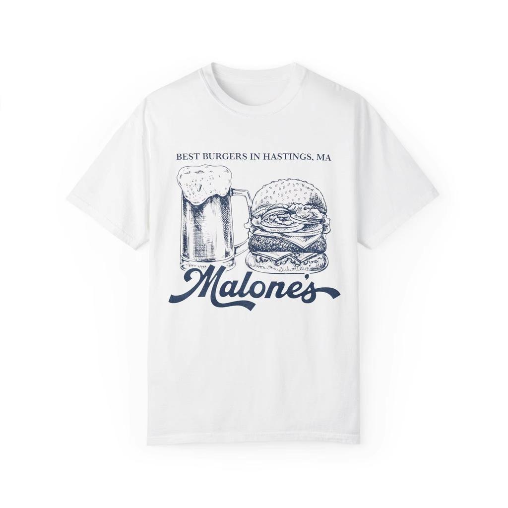2026 Summer Trendy Tee Off Campus Briar Malones Hamburger Restaurant Graphics Unisex Shirt Y2k Gothic Cotton Oversized Tshirts