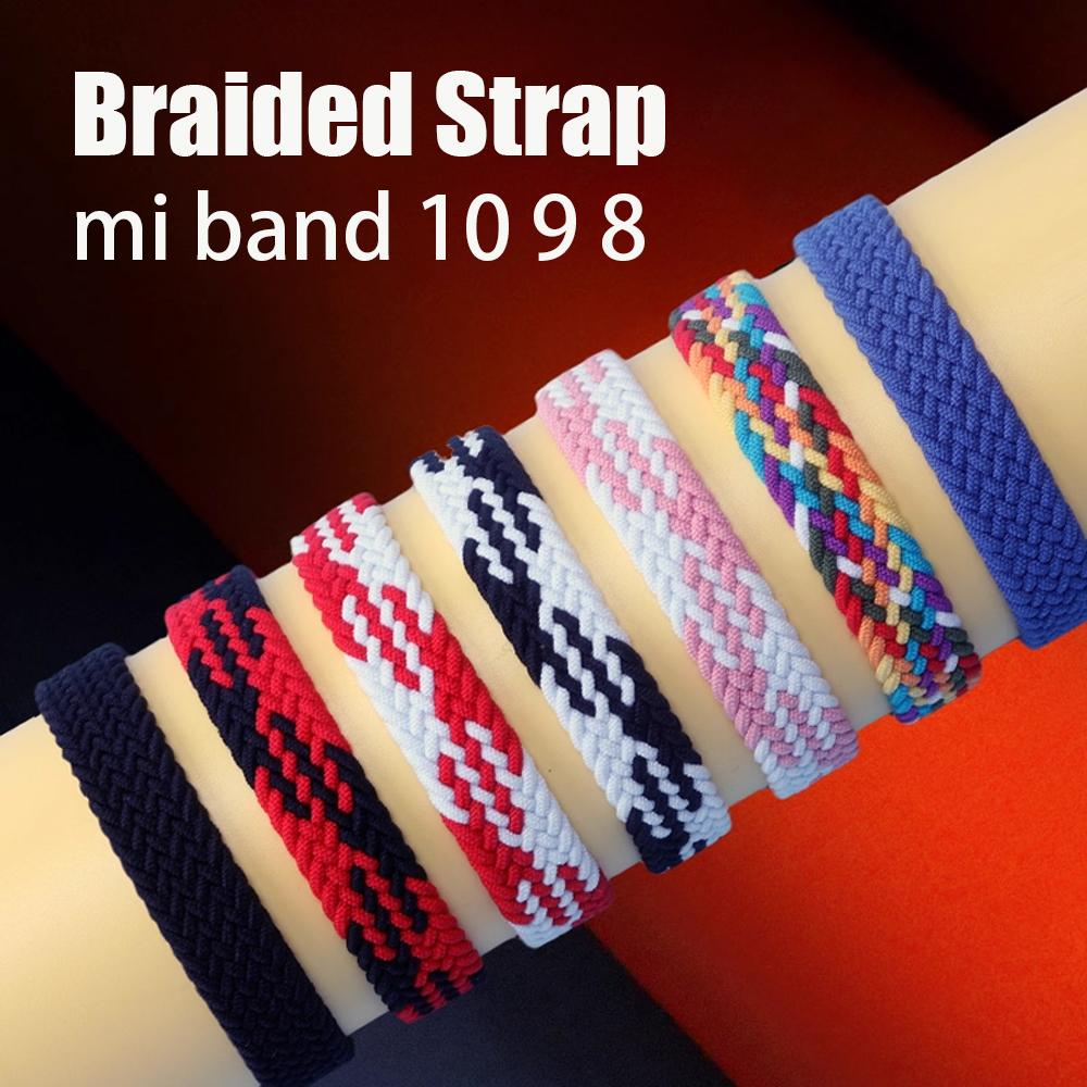 Bands for Xiaomi Mi Band 10 9 8 NFC miband smart watch accessories Replacement belt Braided bracelet correa mi band 10 straps