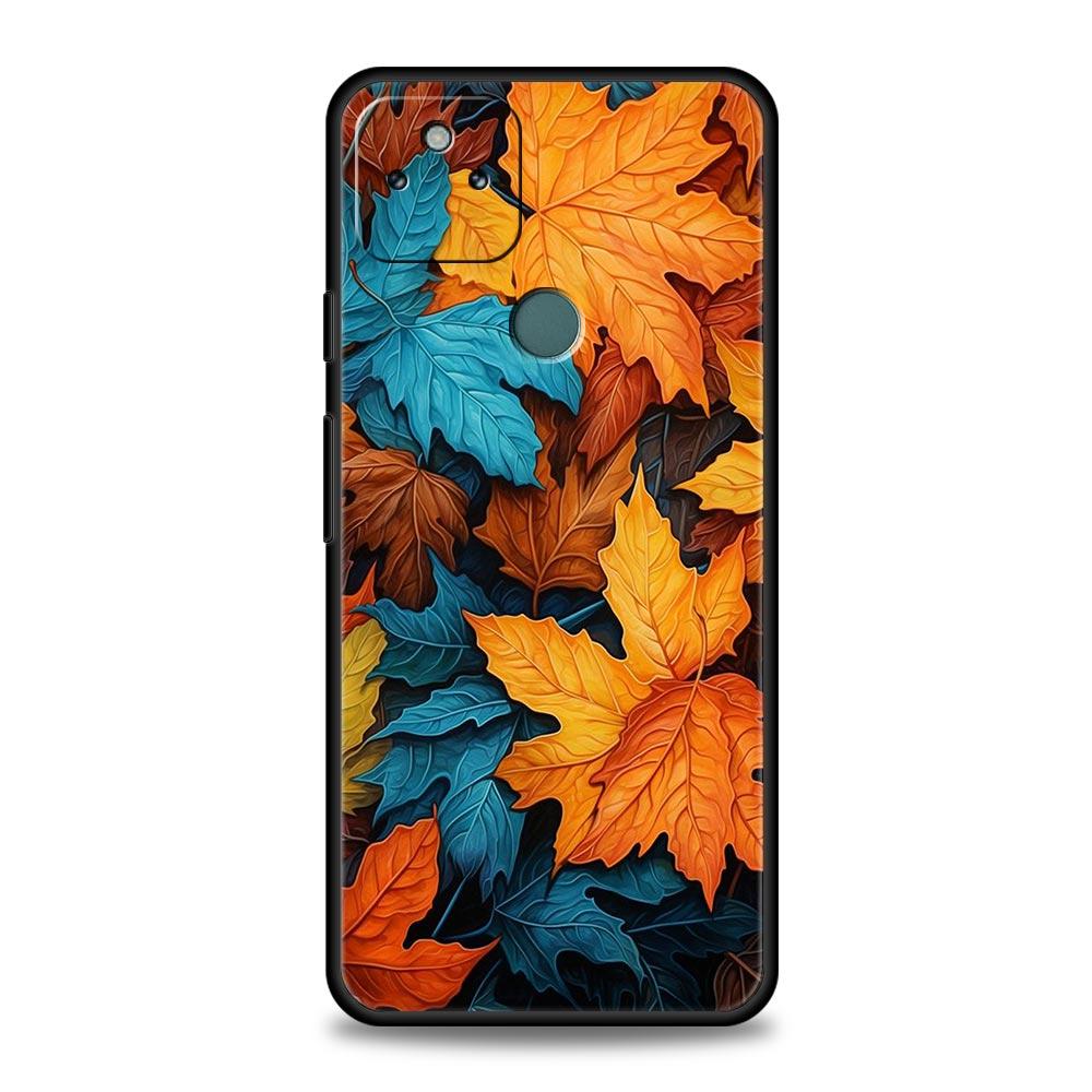 Phone Case Cover for Google Pixel 10 9 8 7 6 7A 6A Pro Shockproof Soft TPU 10 9 Pro XL Shell Capas Fundas Colorful Leaves Coque