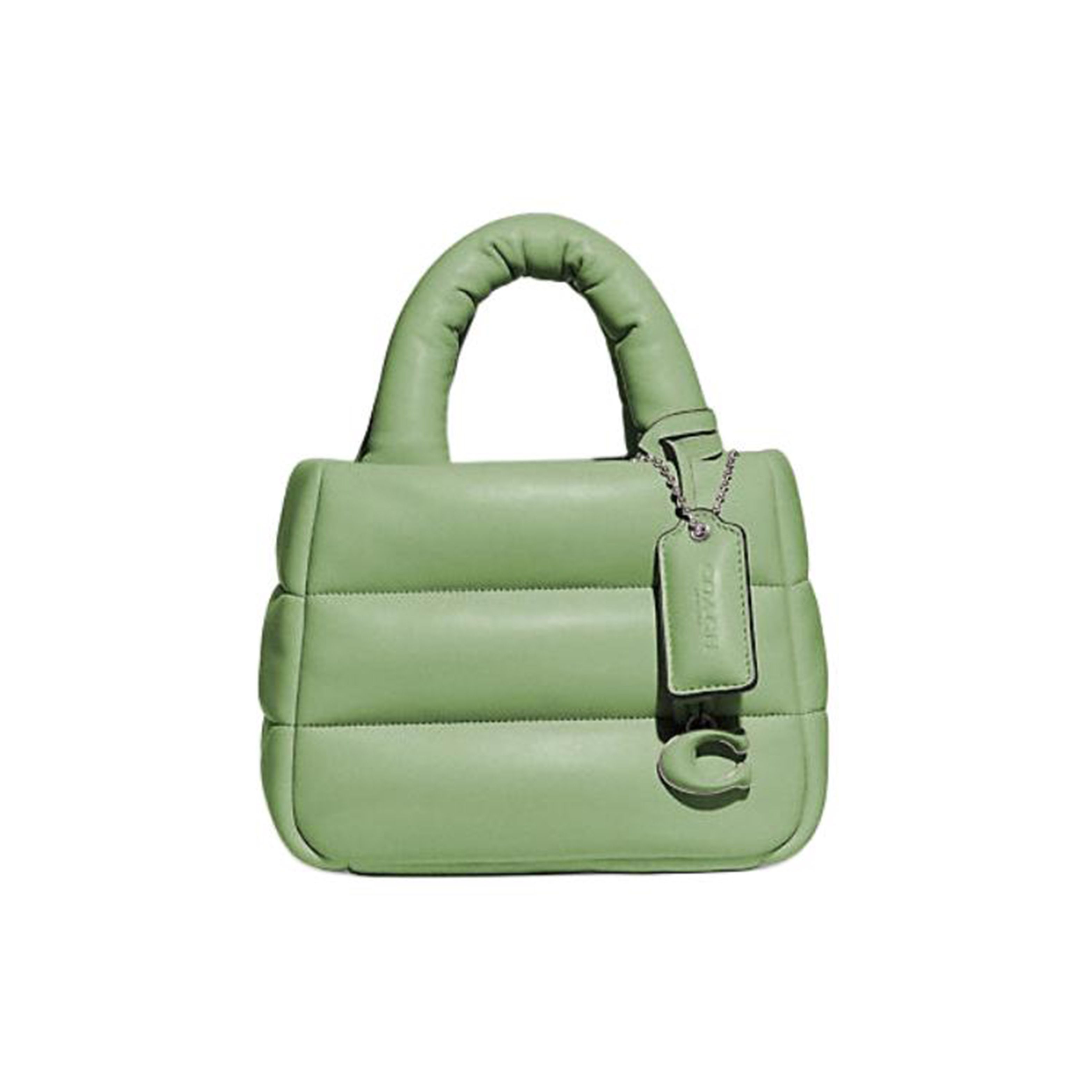 

Coach Pillow 21 Snap Closure Napa Leather Pillow Tote Shopping Bag Shoulder Crossbody Handbag Small Women tote Light-Pistachio CL592-LHTY6 Basic Set (Bag+Dust Bag)