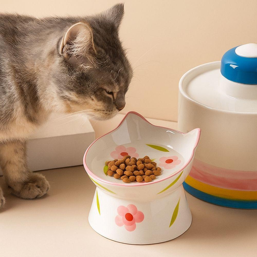 Handmade Cat Bowl Ceramic Pet Food Bowl Pet Supplies Dog Food Feeder  For Dogs Cats