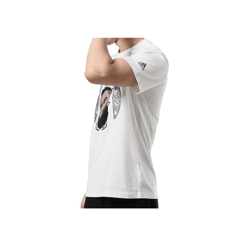 Adidas Printed Casual Short Sleeve T-Shirt Men Tops White CV9958