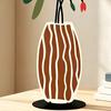 Modern Farmhouse Accents Metal Vase Silhouette Tabletop Decor, Sculptures Desktop Ornaments, Living Room Table Decor Creative Shape Decorations