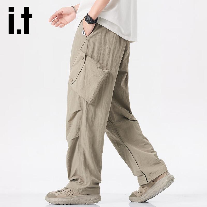 Izzue Herren Sommer Dünne Gerade Geschnittene Freizeithose