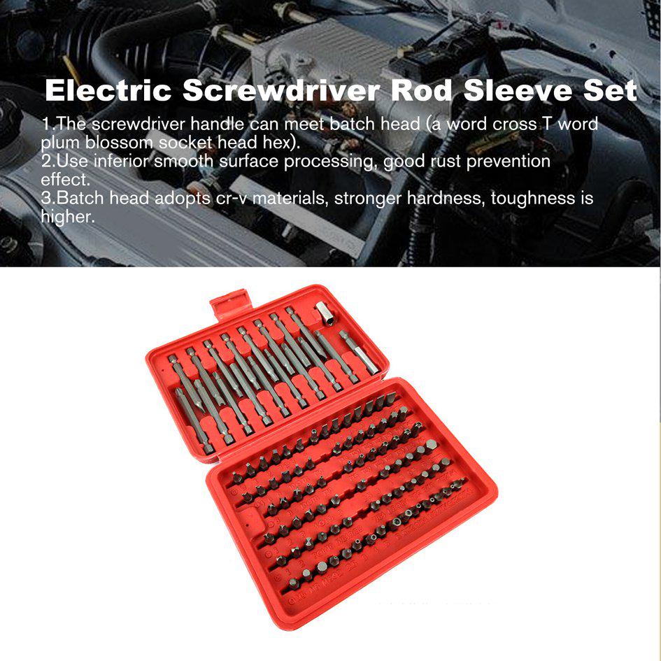 Coldcedar 98pcs Cross Word Plum Hex Batch Head Electric Screwdriver Rod Sleeve Set Coldcedar 98pcs Cross Word Plum Hex Batch Head Electric Screwdriver Rod Sleeve Set