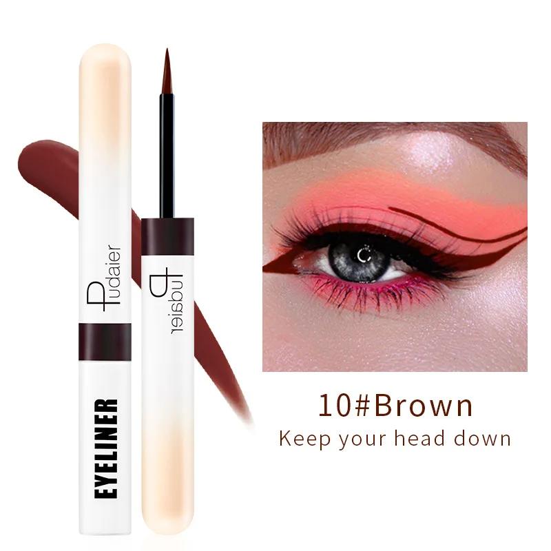 Pudaier 12 Farben Flüssiger Eyeliner Schimmer Glitzer Sexy Lidschatten Tragbar Wasserdicht Langlebiger Eyeliner Frauen Heißer Verkauf Make-up