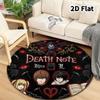 Death Note Round Area Rug Carpet Rug For Living Room Bedroom Sofa Playroom Decor Nonslip Floor Mat