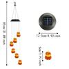 Solar Powered Halloween LED Pumpkin Wind Chime Creative Solar Wind Chime Lamp  Courtyard Terrace