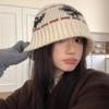 Autumn and Winter Hats, Fisherman Hats, Women's Jacquard Knitted Fisherman Hats, Warm Bucket Hats