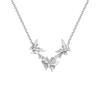 Elegant Silver Butterfly Pendant Necklace for Women - Luxurious and Stylish Clavicle Chain