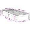 Solid Wood Bed Frame without Mattress Wax Brown 80x200 cm Pine Wood
