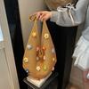 Idyllic Lazy Knitted Flower Tote Commuter Large Capacity Seaside Shoulder Underarm Knitted Bag