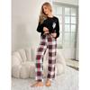 Europäischer und amerikanischer Damen-Winter-Pyjama-Set - Langarm, lange Hose, zweiteiliger Homewear-Pyjama