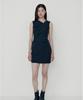 Moseullu Drape Mini Dress (Black)