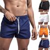 Summer Low-rise Elastic Waistband Drawstring Beach Surfing Shorts Breathable Side Irregular Trim Men Swimwear Shorts