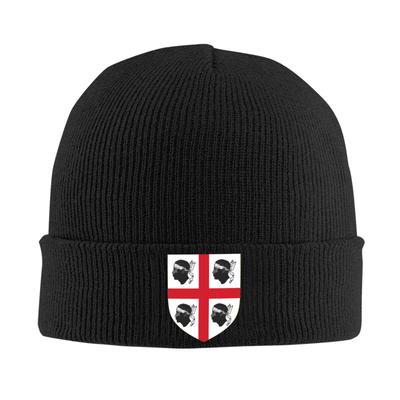 The Emblem of Sardinia Warm Knitted Cap Fashion Bonnet Hat Autumn Winter Outdoor Beanies Hats for Unisex
