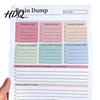 Daily Task Tracker A5 Brain 50 Office Desk Accessory Pad with Dump Planner Sheets Thickened Paper Notepad