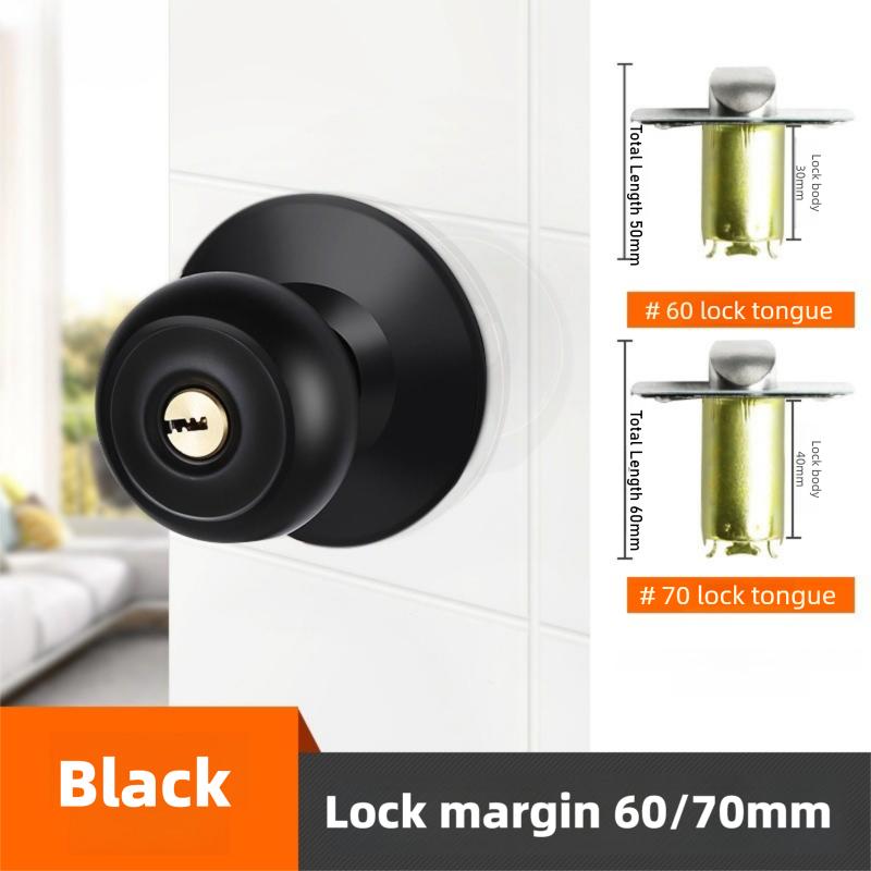 Stainless Steel round Ball Door Knobs Passage Entrance Lock Handle for Bedrooms Living Rooms Hardware Accessories