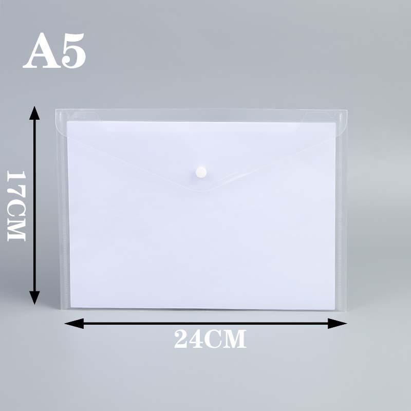 Custom Transparent File Bags with Cartoon Design and Snap Button Closure - A4 & A5 Sizes