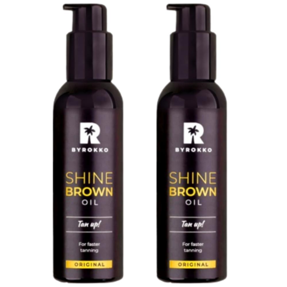Byrokko Shine Brown Oil Tanning Oil X2pcs