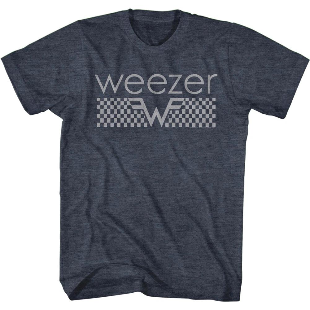Weezer Checkered W Logo Men s T Shirt Rock Music Merch L