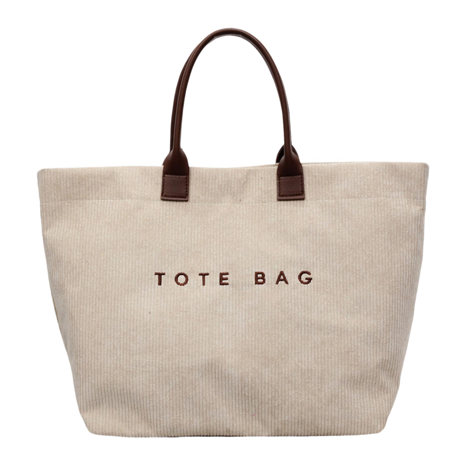 

Large Capacity Tote Bag for Women Solid Color Handheld Shoulder Bag Work Commuting Casual Carryall Tote Bag One Size хаки
