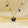 Natural Star Stone Necklace Bead Women Neck Choker Popular Star Pendant Neck Chain  Lady Girl