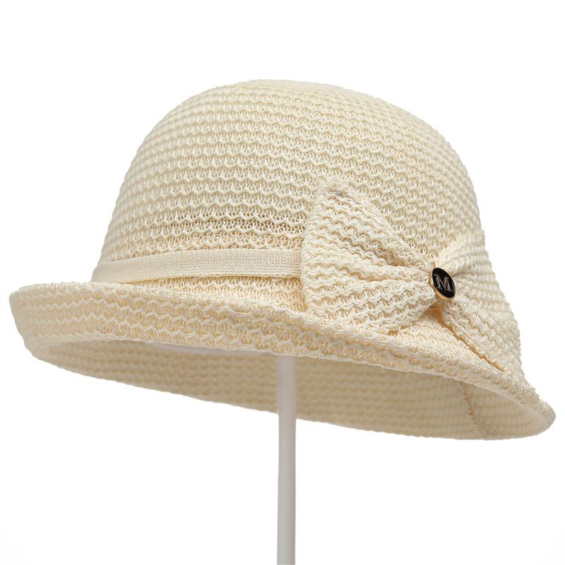 Top Hat Women'S Spring Summer Breathable Versatile Sun Hat Sun Protection Elegant Mother Hat Outdoor Travel Cool Hat