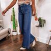 Ladies' Retro Straight Leg High Waisted Jeans