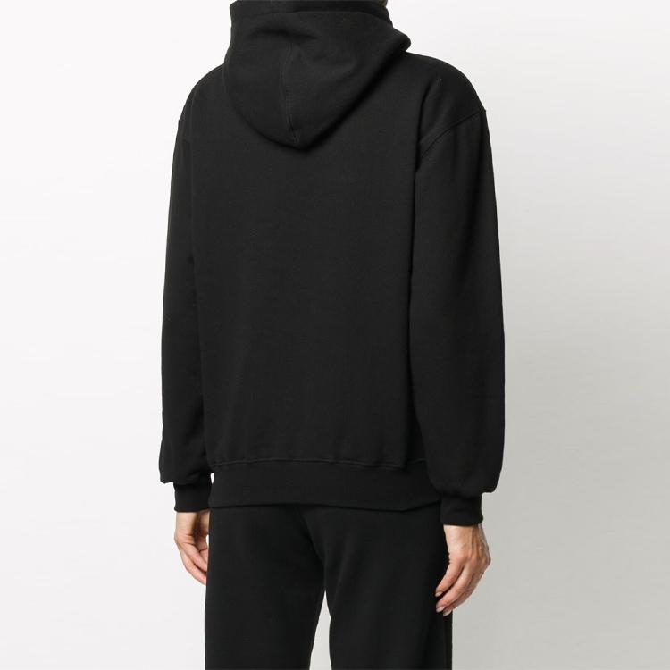 Off-White Flowers Hoodie Black/Multicolor Women Tops OWBB032E20JER0021018