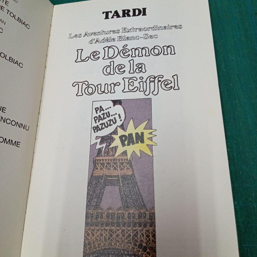 [USED] Adele Blanc-Sec The Devil of the Eiffel Tower: Jacques Tardy (Bande Dessinée)