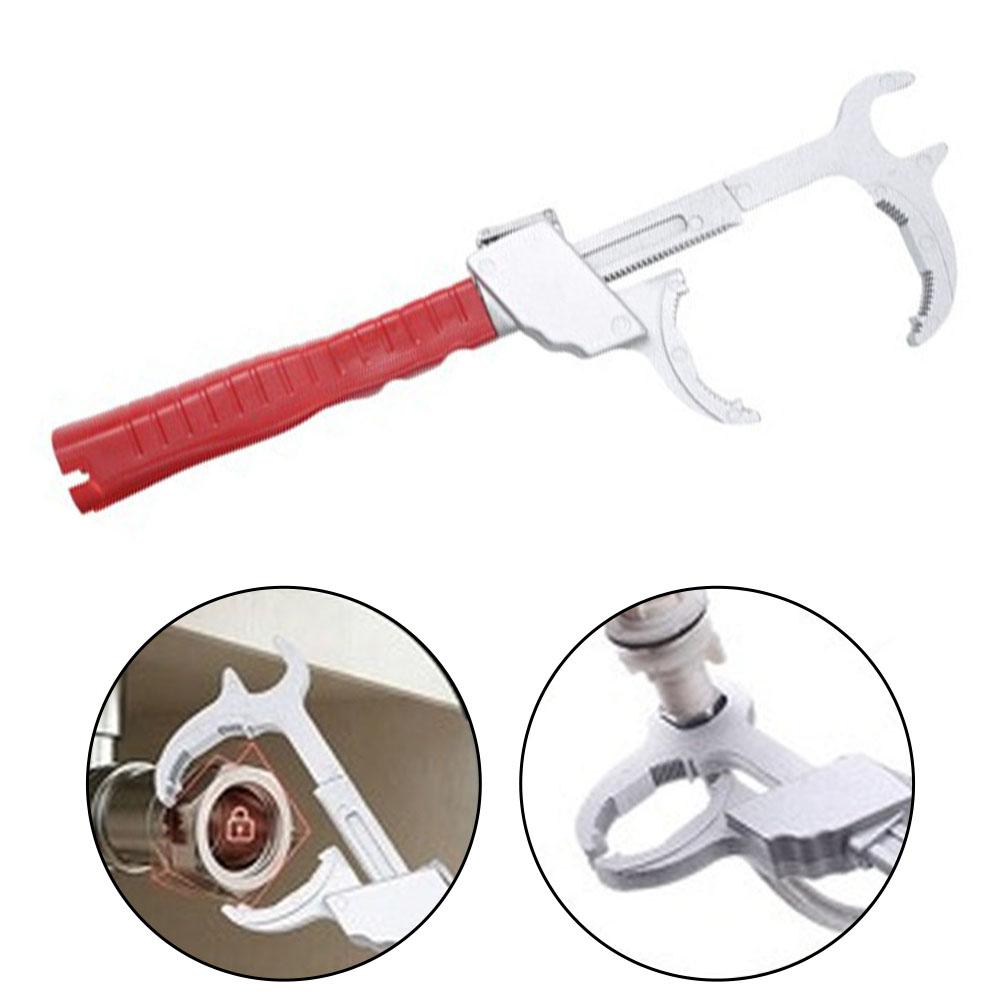 1pc Extended Multifunctional Faucet Wrench Adjustable For Bathroom Kitchen Plumbing Tool Accessories