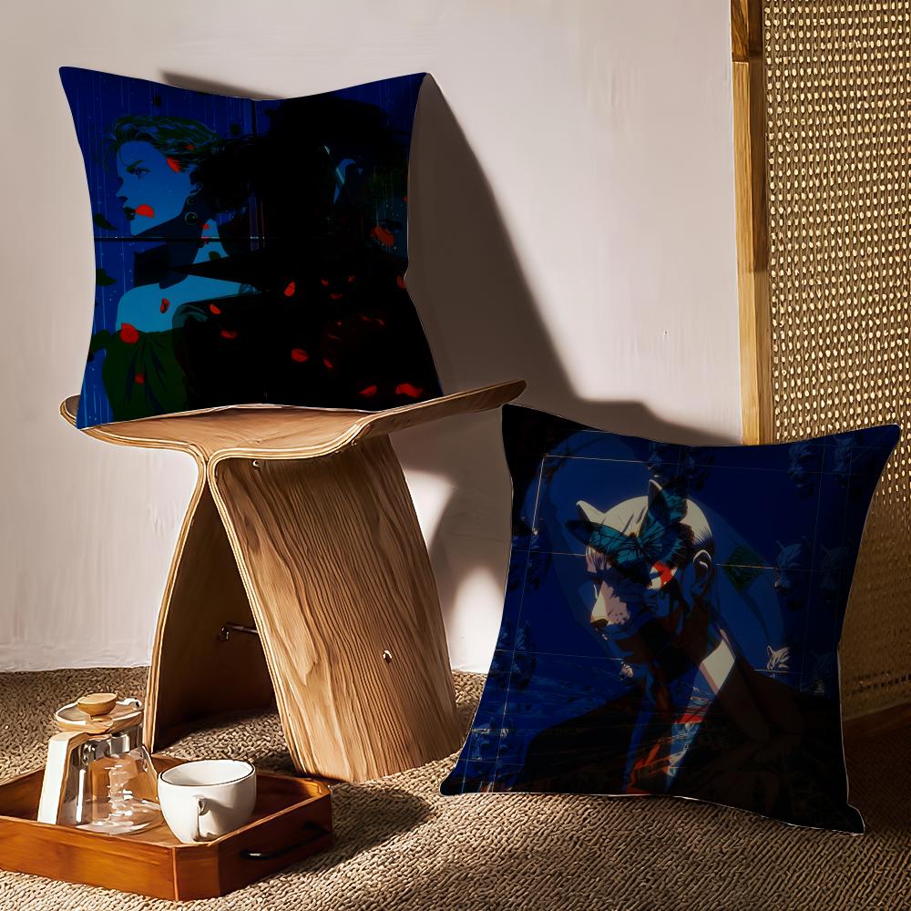 Dead For Love Cushion Cover Anti-dustmite Pillowcase Invisible Zipper Silky Short Plush Sofa Cushion Cover