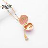 Talos Openable Heart Charm Necklace, Box Pendant with Mini Figurine, Women Tiny Locket Gift for Wife Girlfriend Anniversary