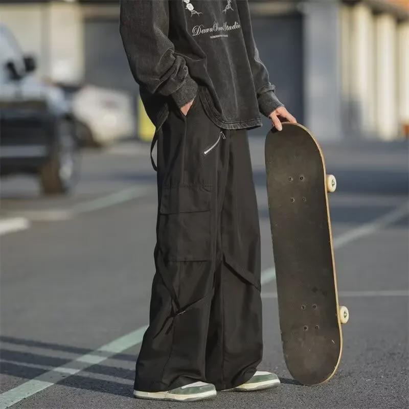 Ανδρικό Ρετρό Παντελόνι Φαρδύ Πόδι με Χαλαρή Εφαρμογή και Σχέδιο με Κορδέλες