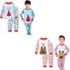 Christmas Children Autumn Pajamas Set Multiple Patterns Cotton Blend Clothing