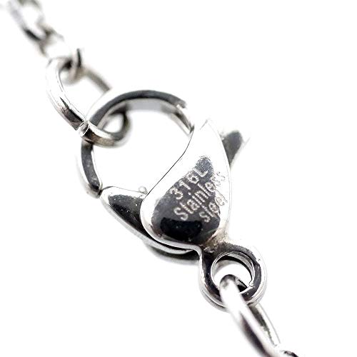 Silver One Sterling Silver 925 Miraculous Medal Virgin Mary & Cross Necklace Pendant Set with Chain for Men, C1 [50cm Length]