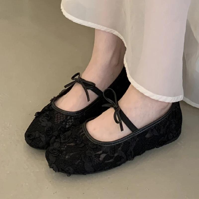 Fashion Bow Women Flats Shoes Casual New Loafers Sport Sandals Mary Jance Shoes Cozy Summer 2025 Sneakers Woman Shoes Zapatillas Mujer